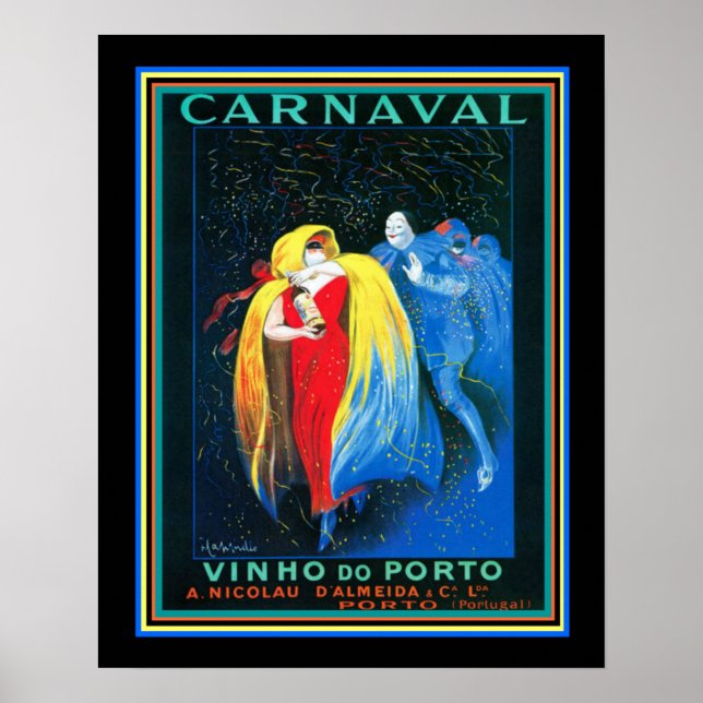 Carnaval Vintage Cappiello Wine Ad- 16x20 Poster (Front)