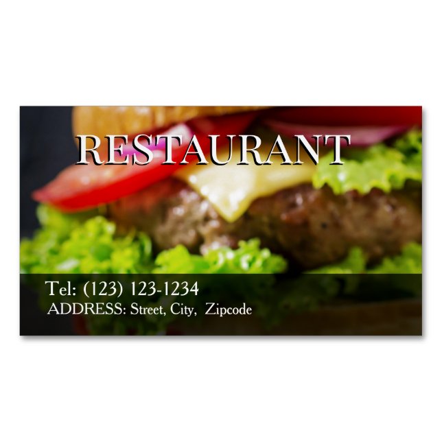 carne asada business card magnet (Front)