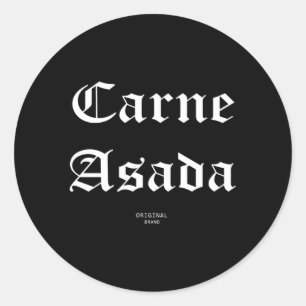 Carne Asada Classic Round Sticker
