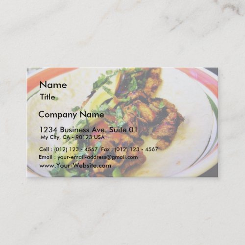 Carne Asada Tacos Business Card