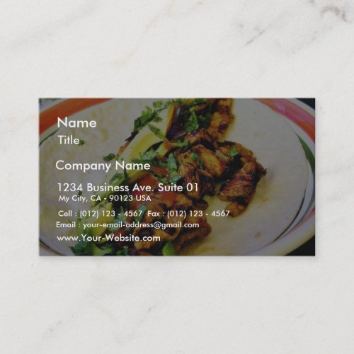 Carne Asada Tacos Business Card Templates