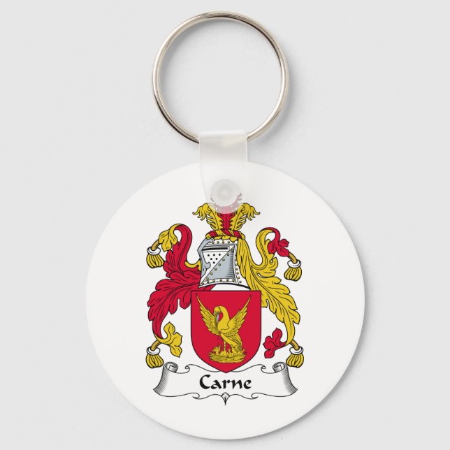 Carne Family Crest Keychain (Front)