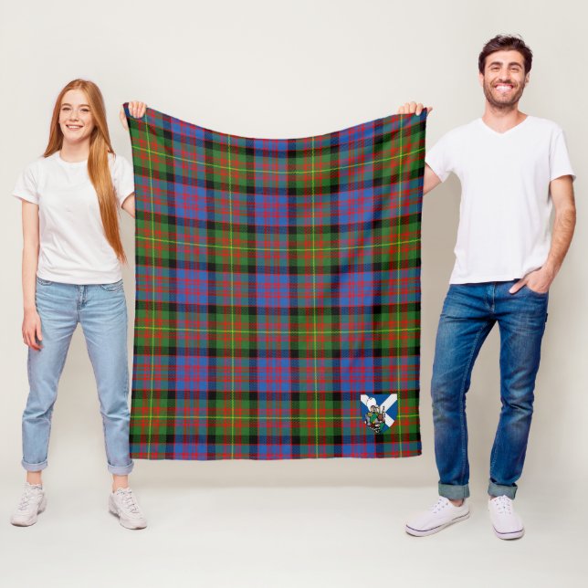 Carnegie Ancient Plaid Fleece Blanket (In Situ)