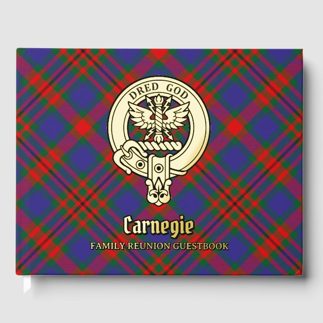 Carnegie Family Reunion Foil Guest Book (Front)