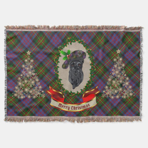 Carnegie Scottie Dog Christmas Throw Blanket