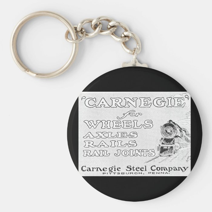 Carnegie Steel for Wheels Rails and Rail Joints Keychains