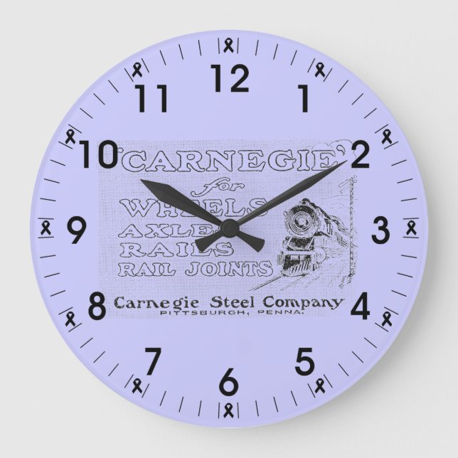 Carnegie Steel for Wheels,Rails and Rail Joints Large Clock (Front)