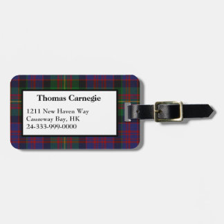 Carnegie Tartan Plaid Luggage Tag