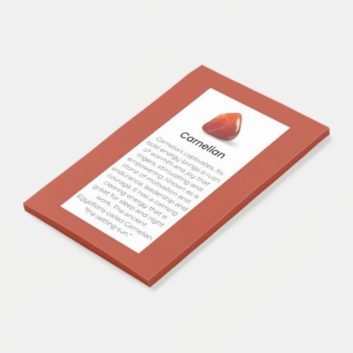 Carnelian Crystal Meaning Jewelry Display Card Post_it Notes