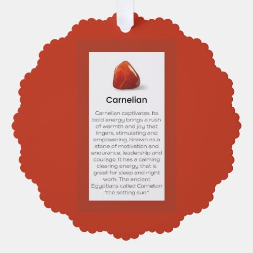 Carnelian Crystal Meaning Jewelry Gift Card Tag