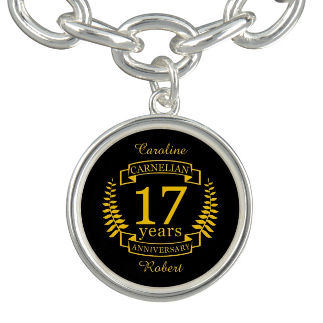 Carnelian Gemstone wedding anniversary 17 years Bracelet (Design)