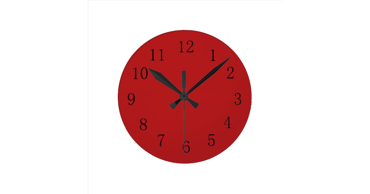 Carnelian Red Kitchen Wall Clock