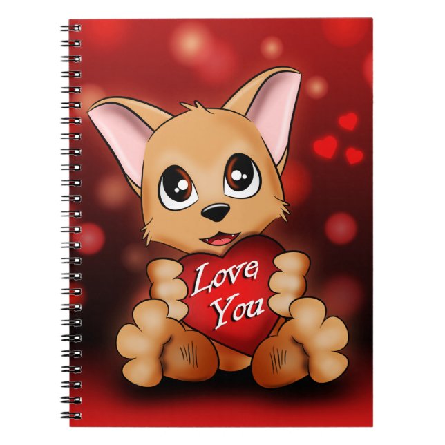 Carnet Le chiot t'aime Notebook (Front)