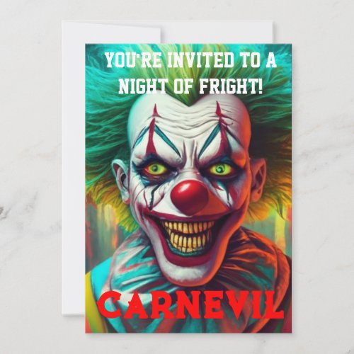 CarnEvil Clown Invitation
