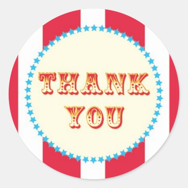 Carnival and Circus Party Classic Round Sticker (Front)