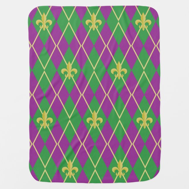 Carnival Argyle Baby Blanket (Front)