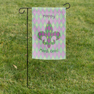 Carnival Argyle Garden Flag