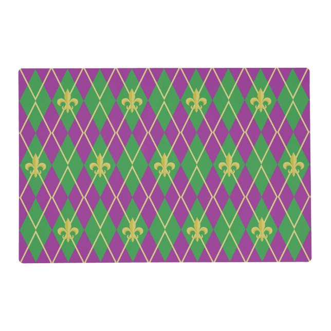 Carnival Argyle Laminated Place Mat (Front)