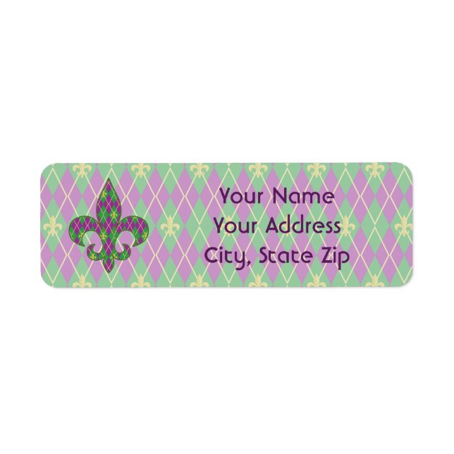 Carnival Argyle Return Address Label (Front)