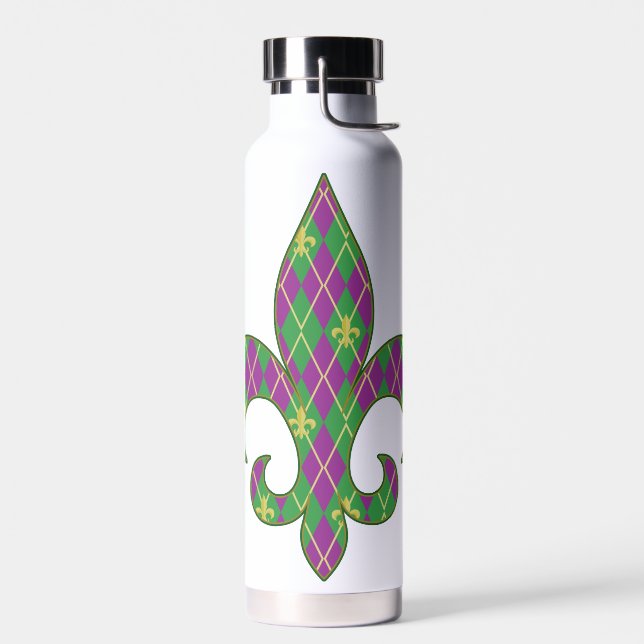 Carnival Argyle Water Bottle (Left)