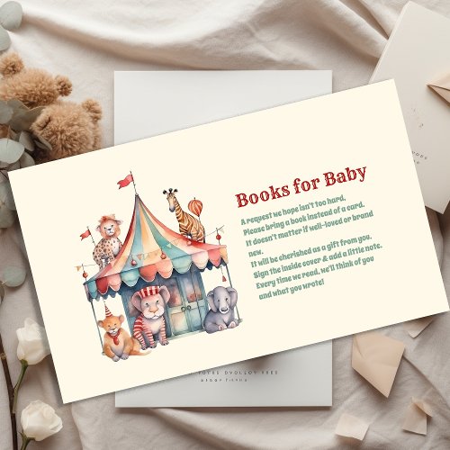 Carnival Baby Shower Books for Baby Invitation