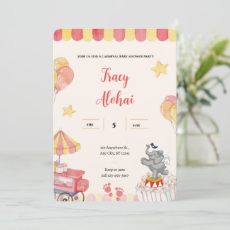 Carnival Baby Shower Invitation | Circus Party