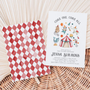 Carnival Baby Shower Invitation   Circus Shower