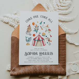 Carnival Baby Shower Invitation   Circus Shower