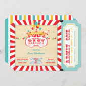 Carnival Baby Shower Invitations (Front/Back)