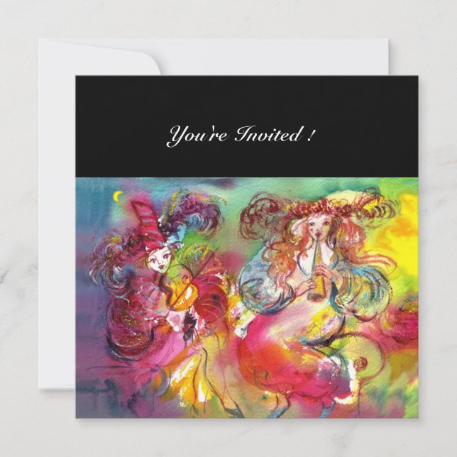 CARNIVAL BALLET / Venetian Masquerade, Dance Music Invitation (Front)