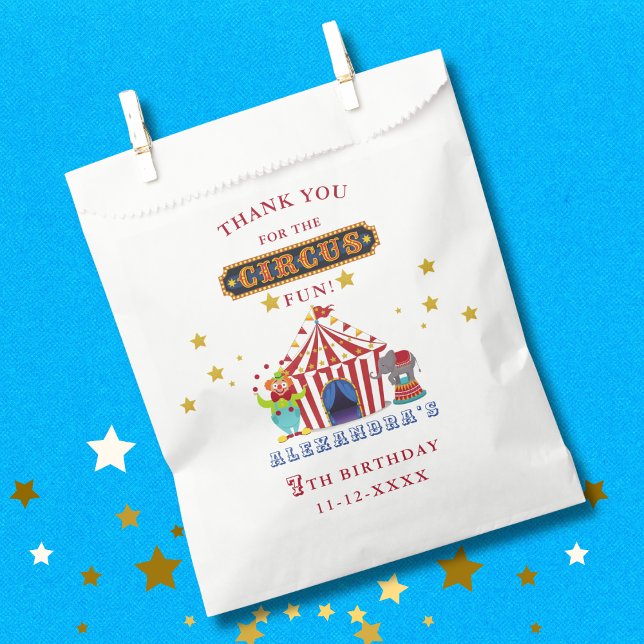 Carnival Big Top Come All Circus Birthday Favor Bag (Creator Uploaded)