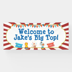 Carnival Birthday Banner Circus Birthday Party