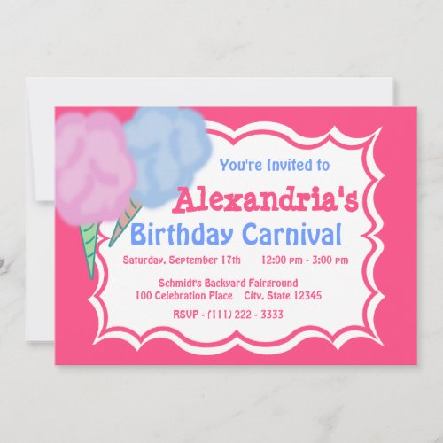 Carnival Birthday Personalized Invitation