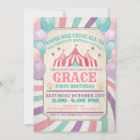 Carnival Birthday Invitation
