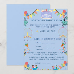 Carnival Birthday Invitation – Colorful Circus The