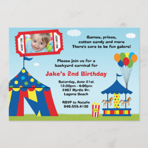 Carnival Birthday Party Invitation