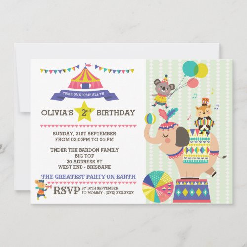 Carnival Birthday Party Invitation