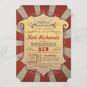 carnival birthday party invitations