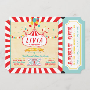 Carnival Birthday Party Invitations