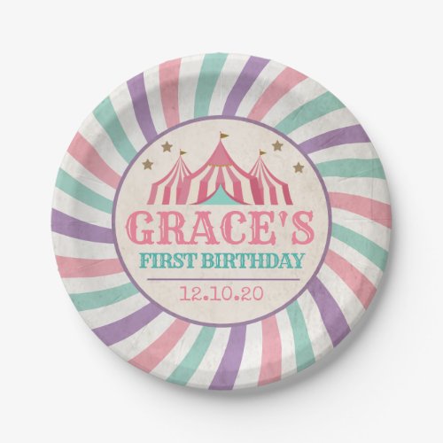 Carnival Birthday plate