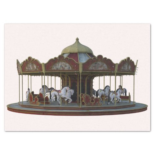 Carnival Carousel Illustration 2 Decoupage Tissue Paper