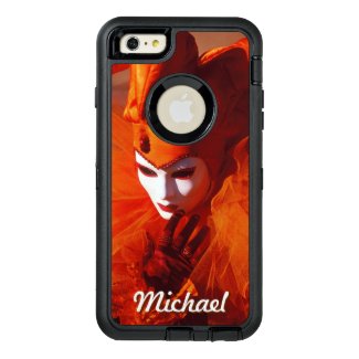 Carnival Character in Orange Harlequin Costume OtterBox iPhone 6/6s Plus Case