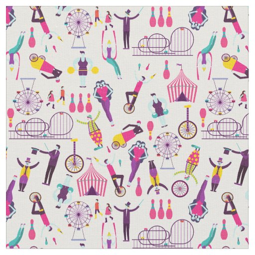 carnival circus amusement park side show  fabric