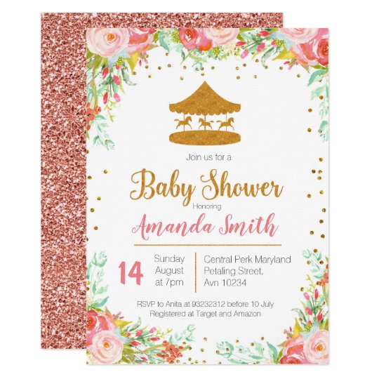 Carnival Circus Baby Shower Invitation Zazzle