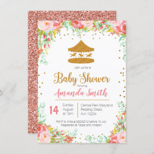 Carnival Circus baby shower invitation