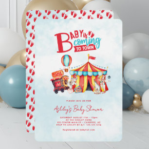 Carnival Circus Baby Shower Invitation