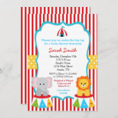 Carnival Circus Baby Shower Invitations (Front/Back)