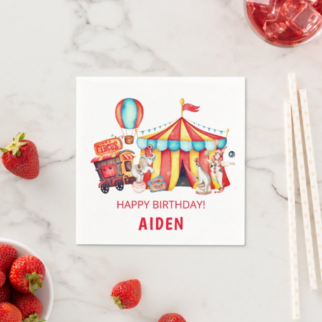 Carnival Circus Big Top Birthday Napkins (Insitu)