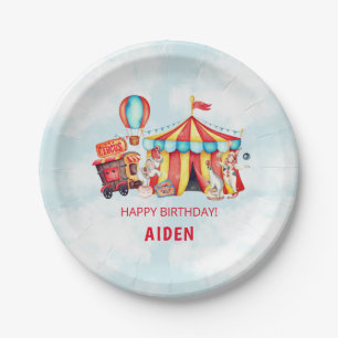 Carnival Circus Big Top Birthday Paper Plates