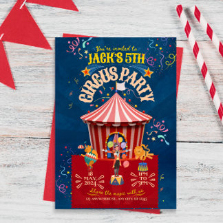 Carnival/Circus Birthday Invitation